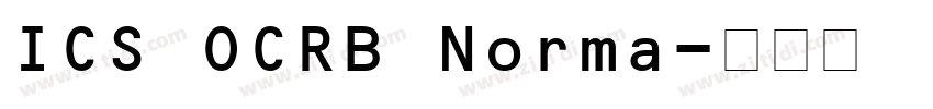 ICS OCRB Norma字体转换